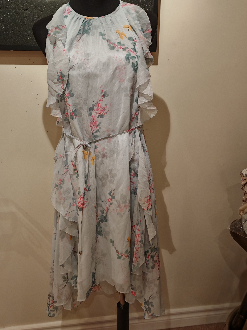 Ted Baker Pariz Sorbet Floral High Low Dress - Picture 11 of 14